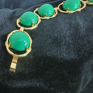 Stella & Dot Green and Gold Bracelet
